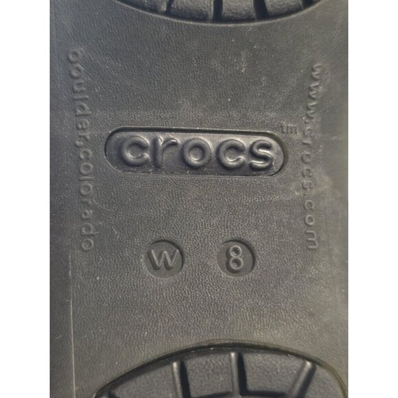 Crocs Womens Adrina III Open Toe Slip On Jelly Flats Size  8 Smoky Gray Cut Outs - Picture 9 of 9